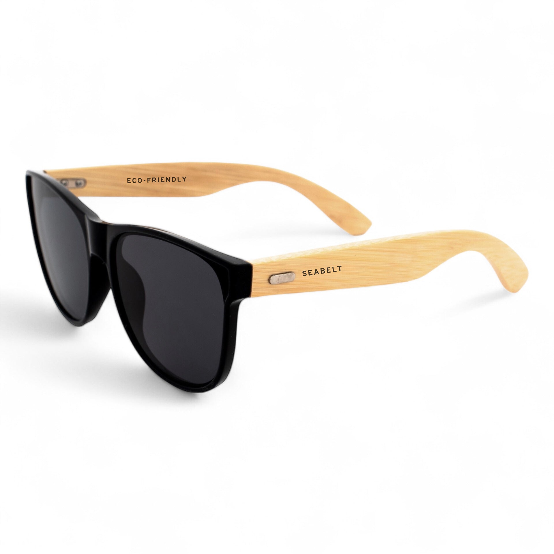 PARAMO gafas de bambu cuadradas color negro con filtro UV400 SEABELT