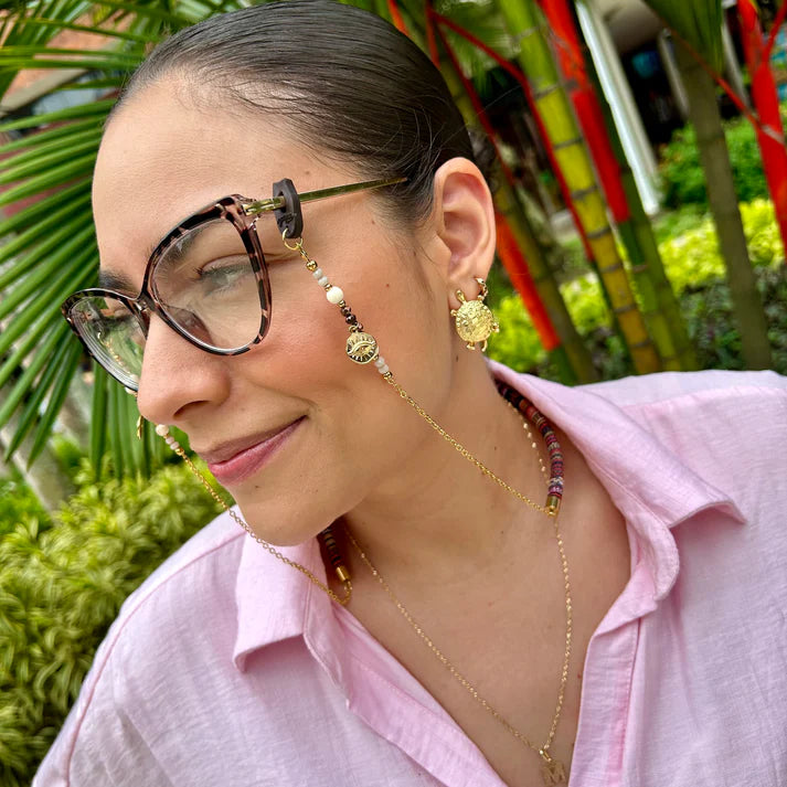 CUELGA GAFAS LUXURY AZUL