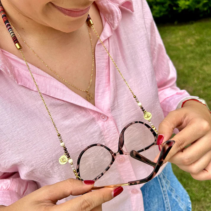 CUELGA GAFAS LUXURY AZUL