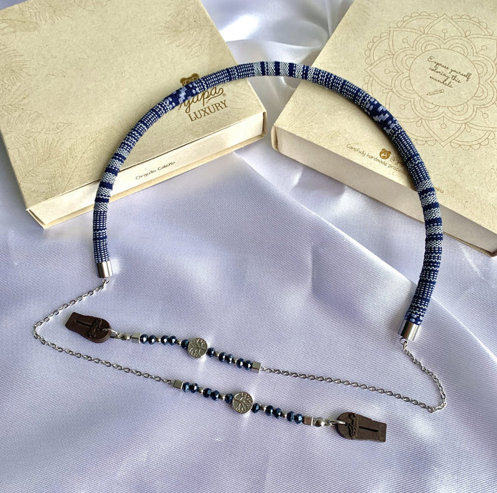 CUELGA GAFAS LUXURY AZUL