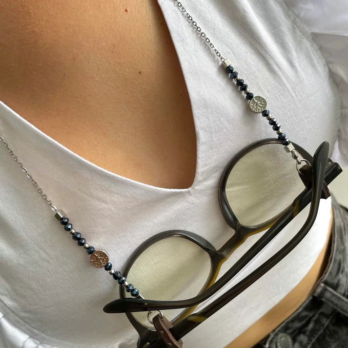 CUELGA GAFAS LUXURY AZUL