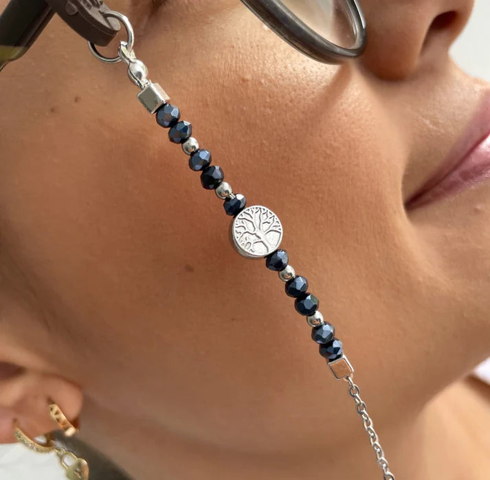 CUELGA GAFAS LUXURY AZUL
