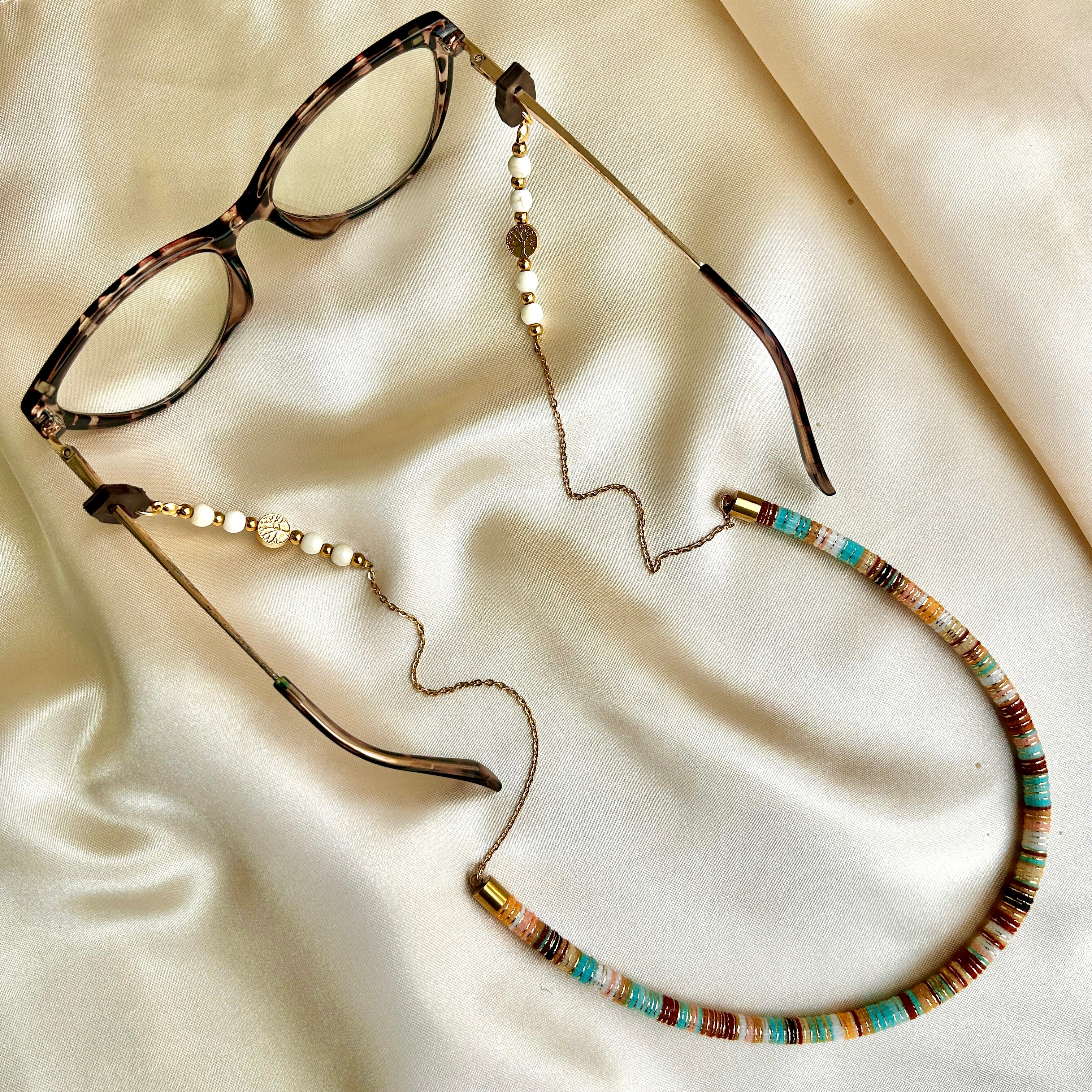 CUELGA GAFAS LUXURY AZUL