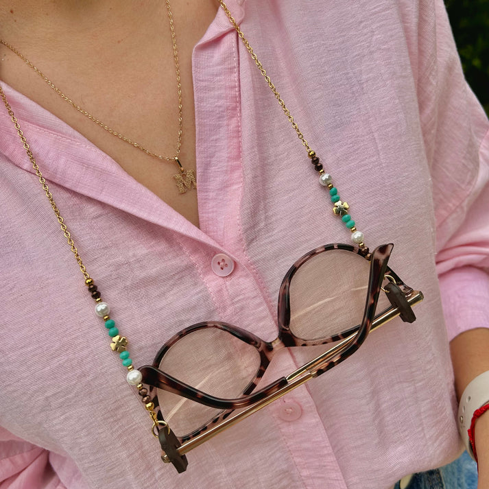 CUELGA GAFAS LUXURY AZUL