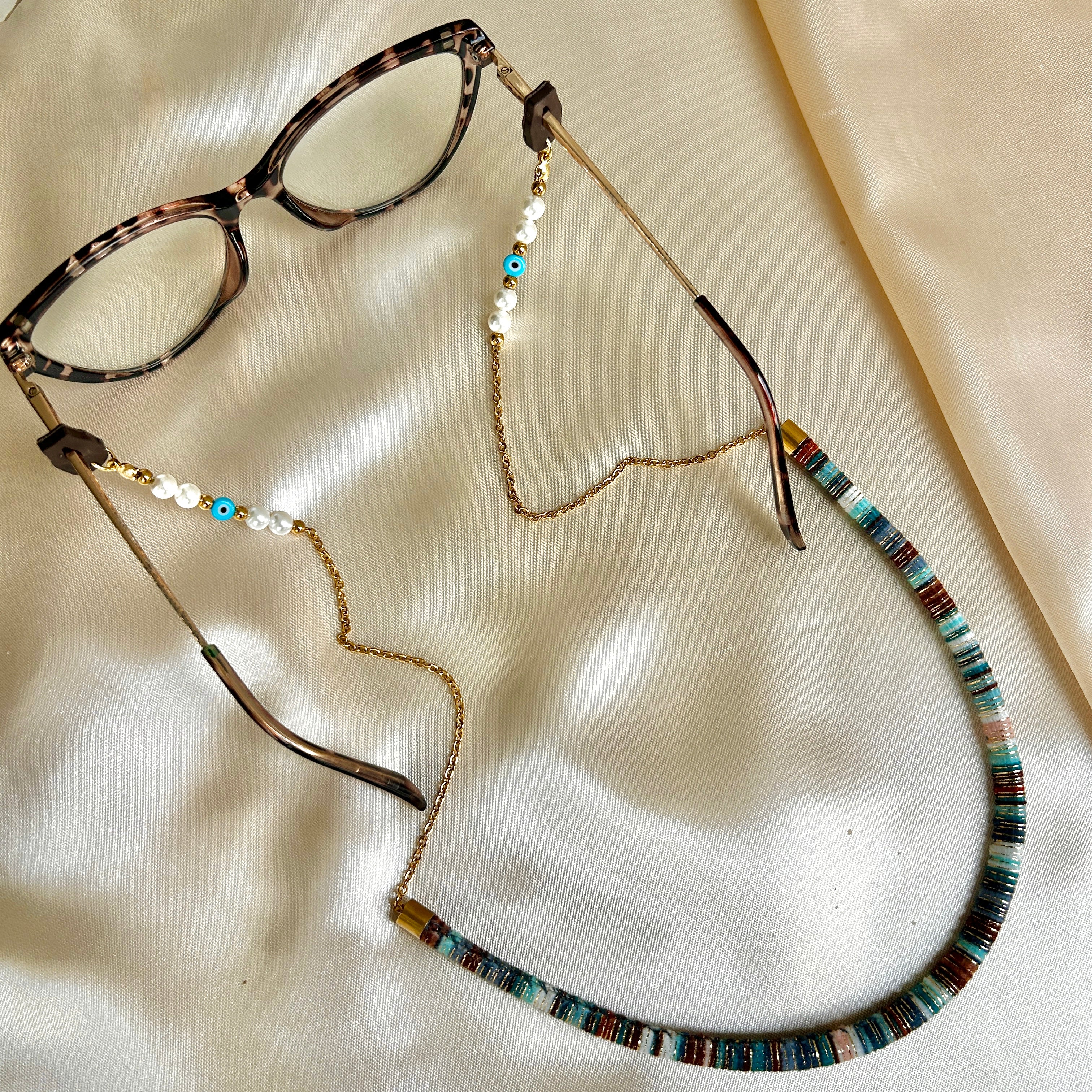 CUELGA GAFAS LUXURY AZUL