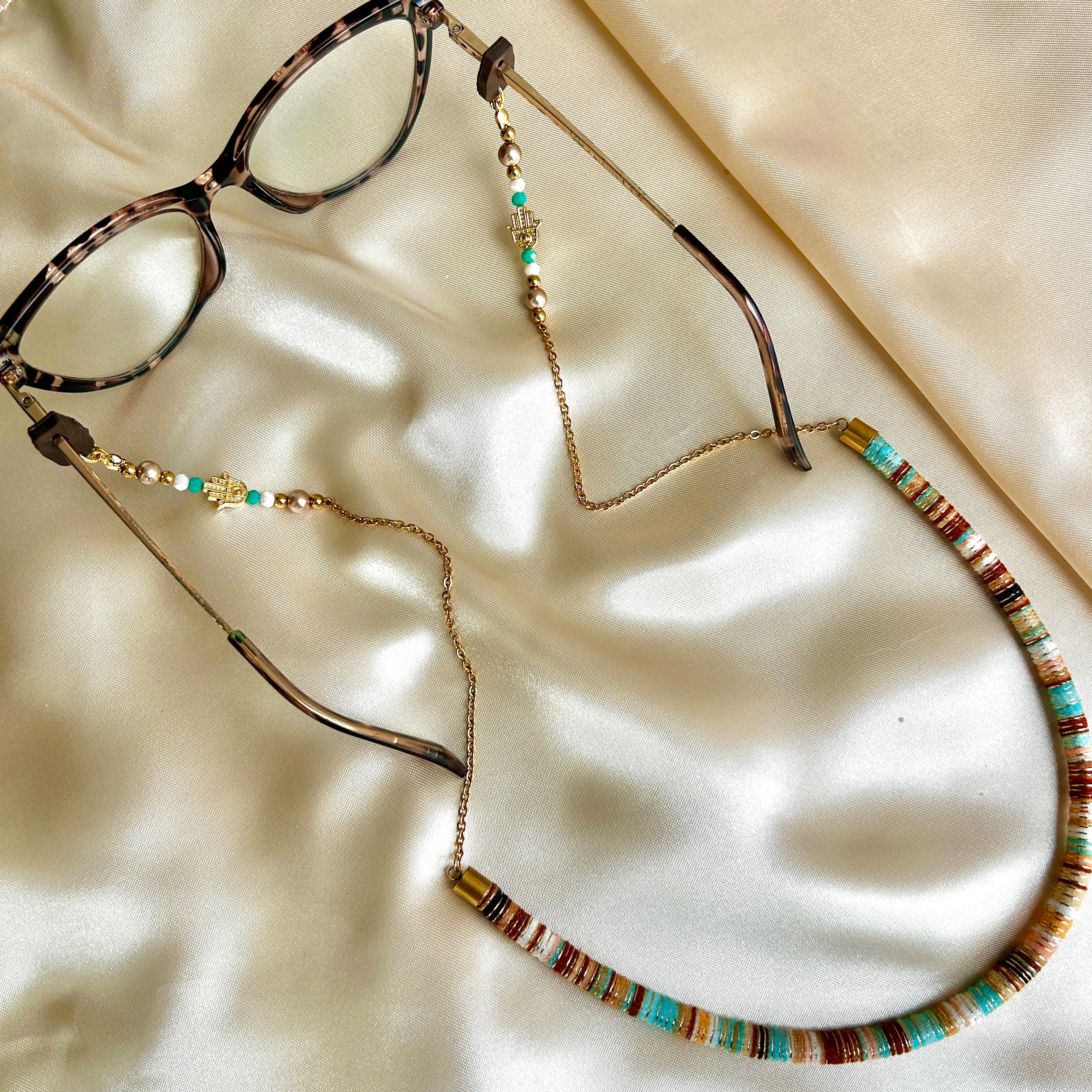 CUELGA GAFAS LUXURY AZUL